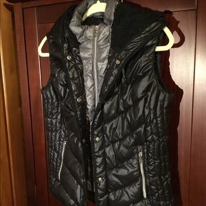 MARC NEW YORK Hooded Winter Down Vest~Black~Size MEDIUM~Pre-Owned